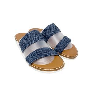 Paul Green Women's Laguna Braided Slide Sandal Blue Cuoio Woven Size UK 6 US 8.5